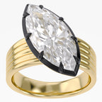 5.05 Carat Marquise Cut Lab Grown Diamond Solitaire Engagement Ring