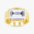 6.00 Carat Emerald Cut Lab Grown Diamond Solitaire Engagement Ring