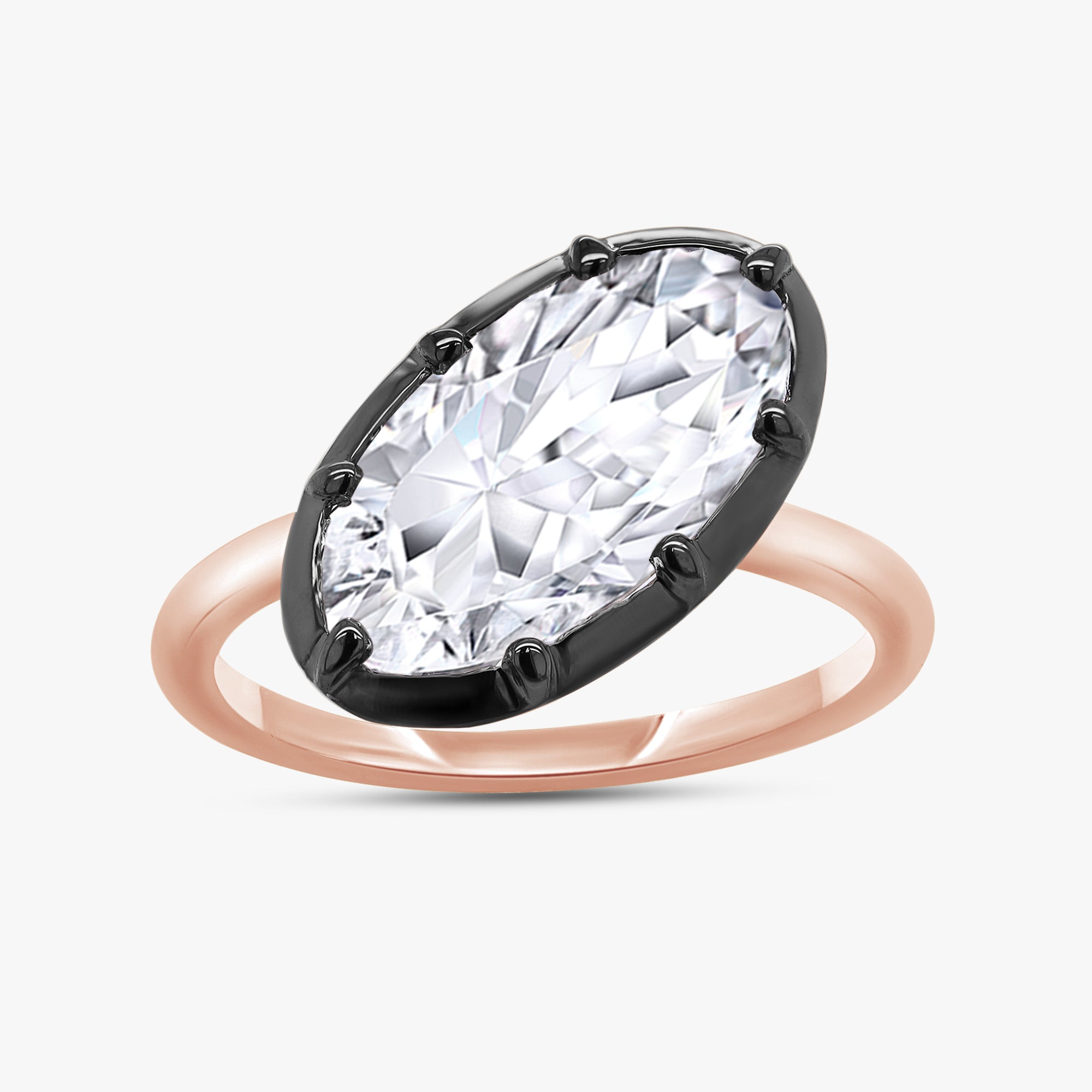 3.00 Carat Oval Cut Lab Grown Diamond Solitaire Engagement Ring