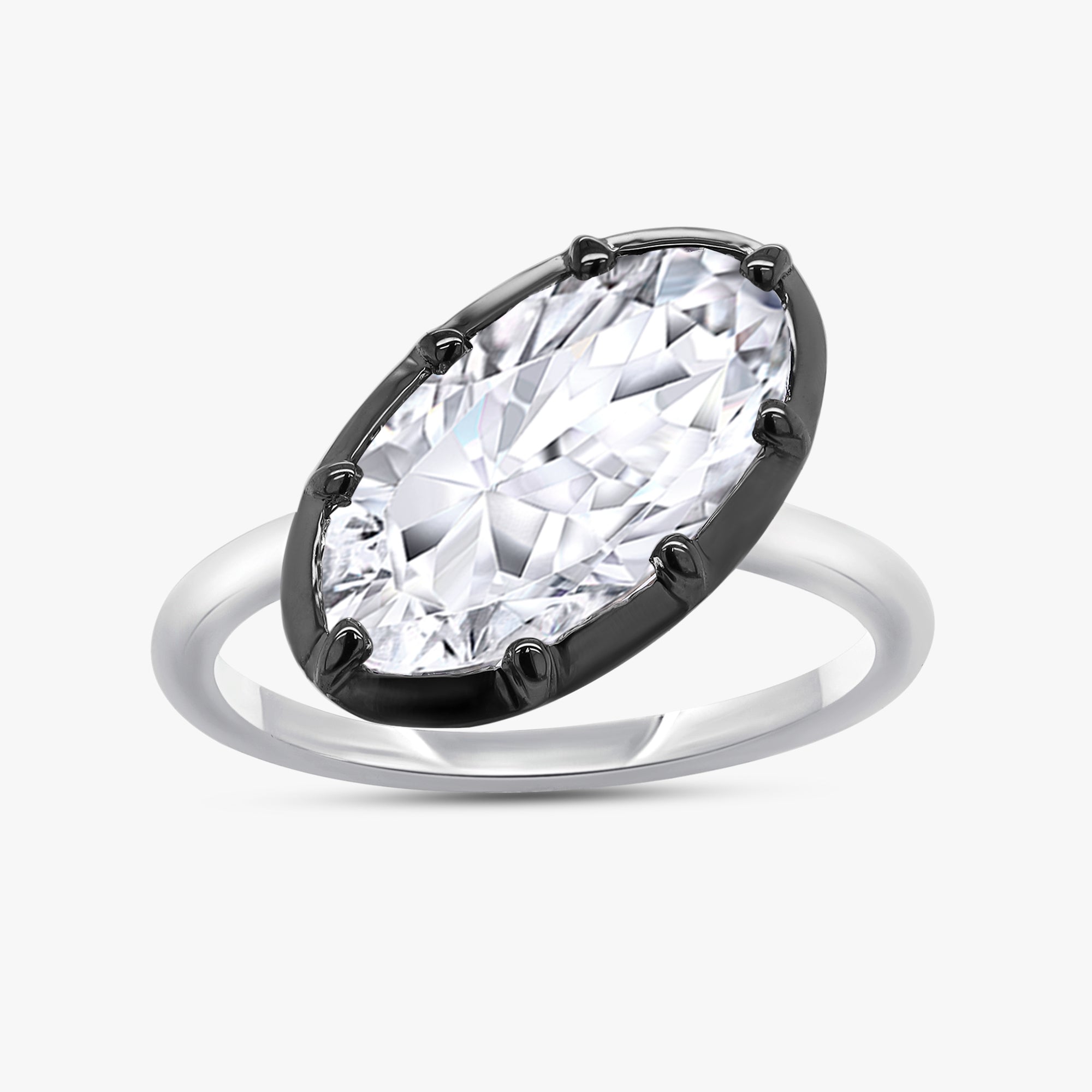 3.00 Carat Oval Cut Lab Grown Diamond Solitaire Engagement Ring