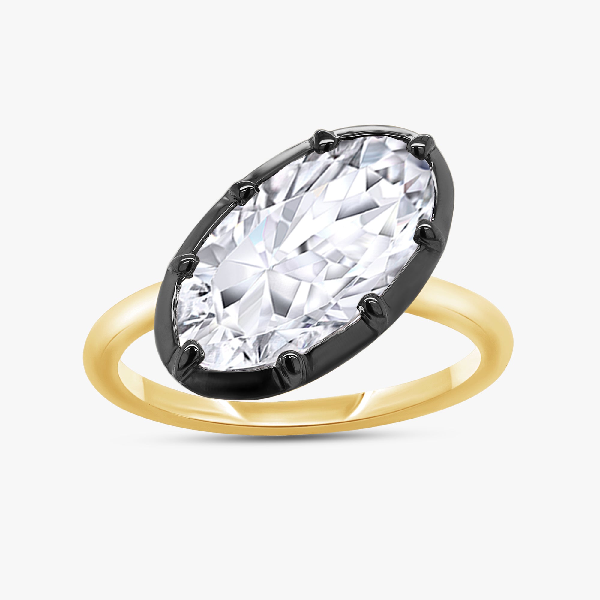 3.00 Carat Oval Cut Lab Grown Diamond Solitaire Engagement Ring