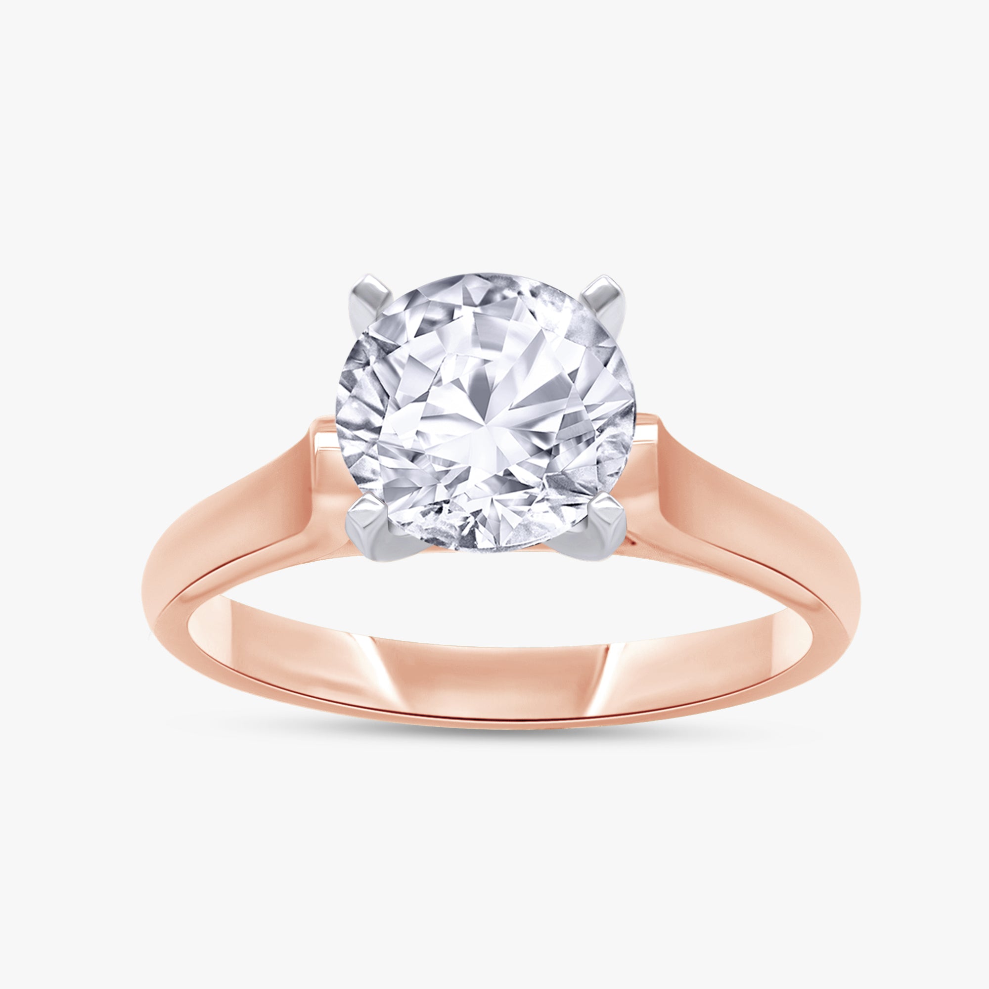 2.00 Carat Round Cut Lab Grown Diamond Solitaire Engagement Ring