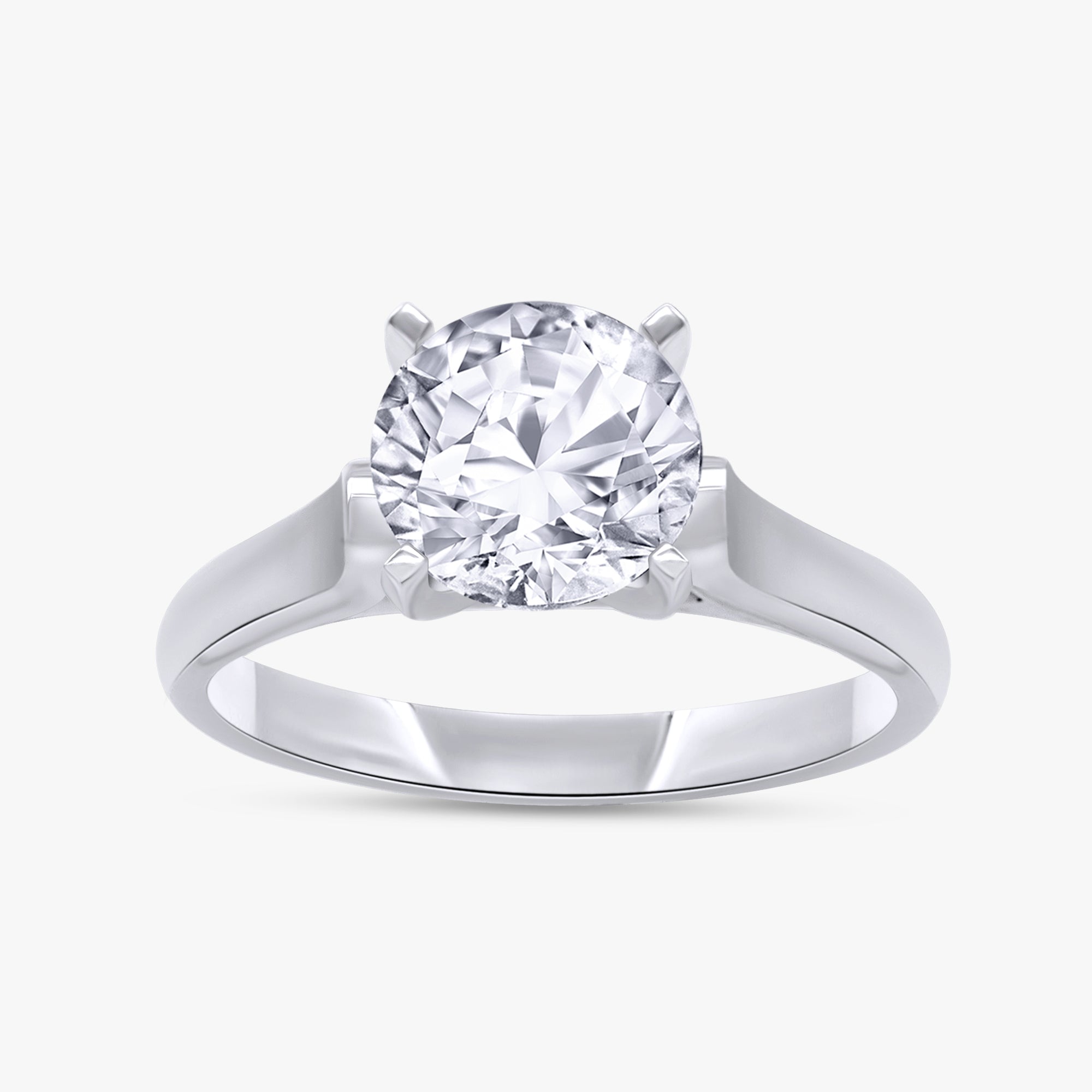 2.00 Carat Round Cut Lab Grown Diamond Solitaire Engagement Ring