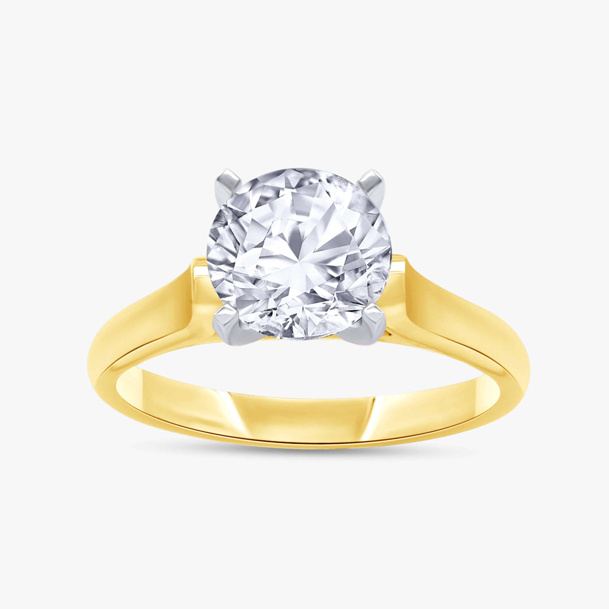 2.00 Carat Round Cut Lab Grown Diamond Solitaire Engagement Ring