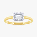 1.00 Carat Emerald Cut Lab Grown Diamond Solitaire Engagement Ring