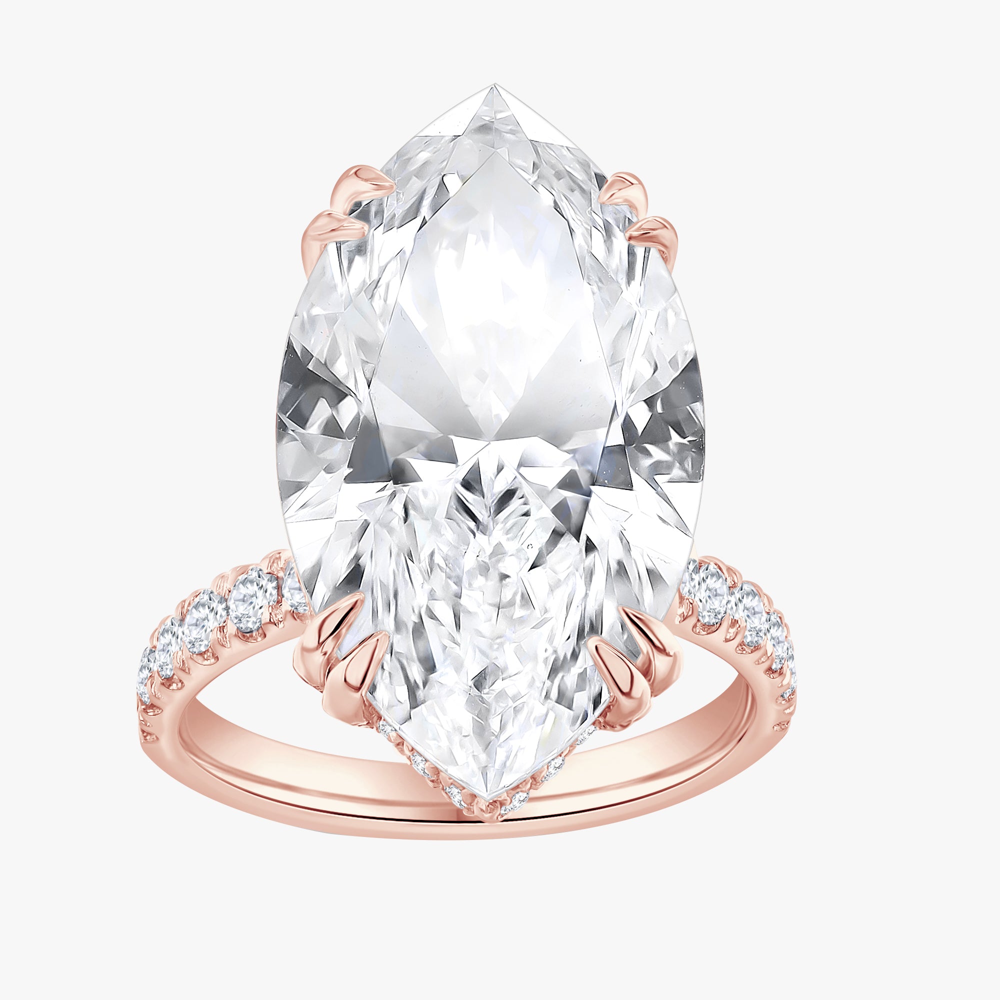 11.00 Carat Lab Grown Diamond Halo Solitaire Engagement Ring