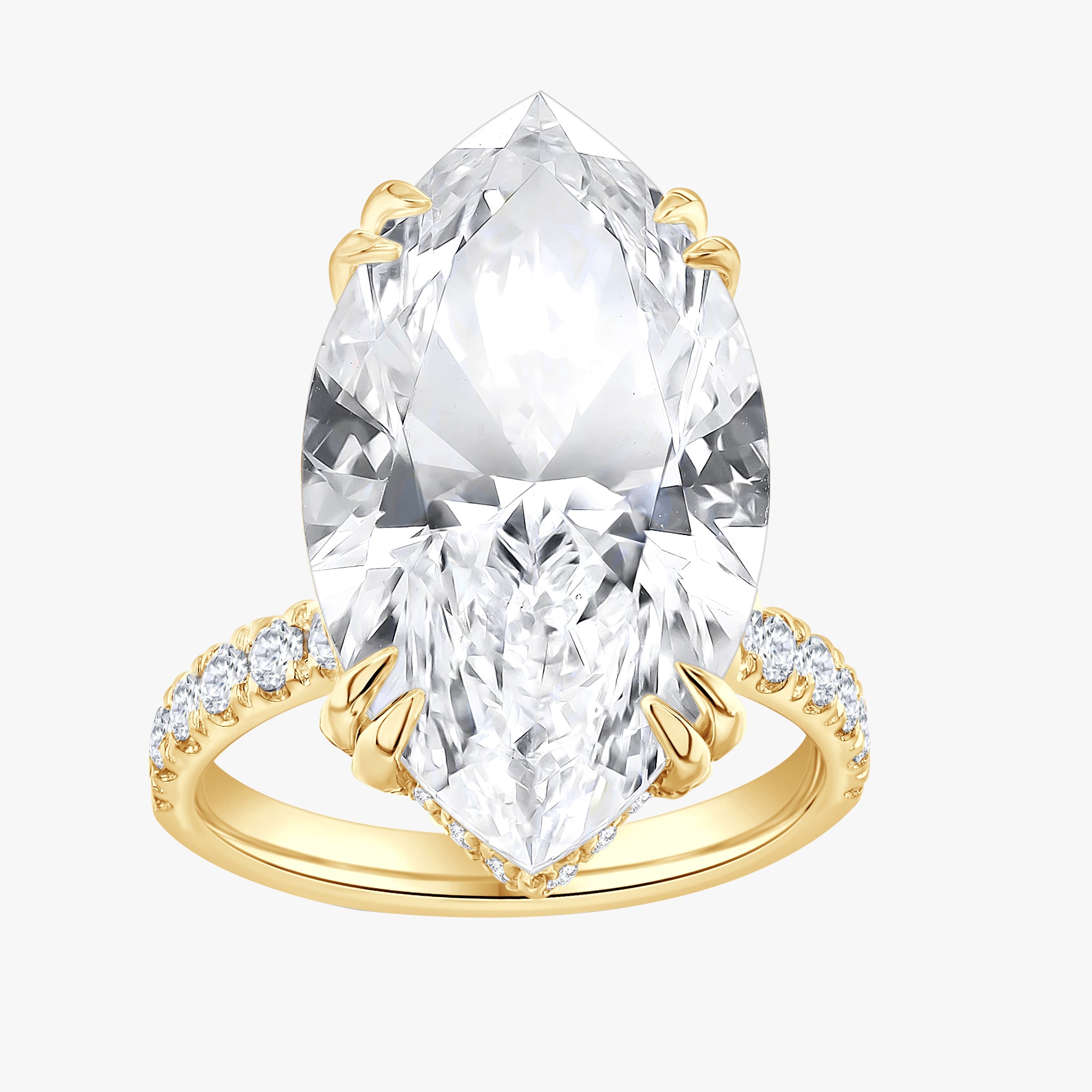 11.00 Carat Lab Grown Diamond Halo Solitaire Engagement Ring