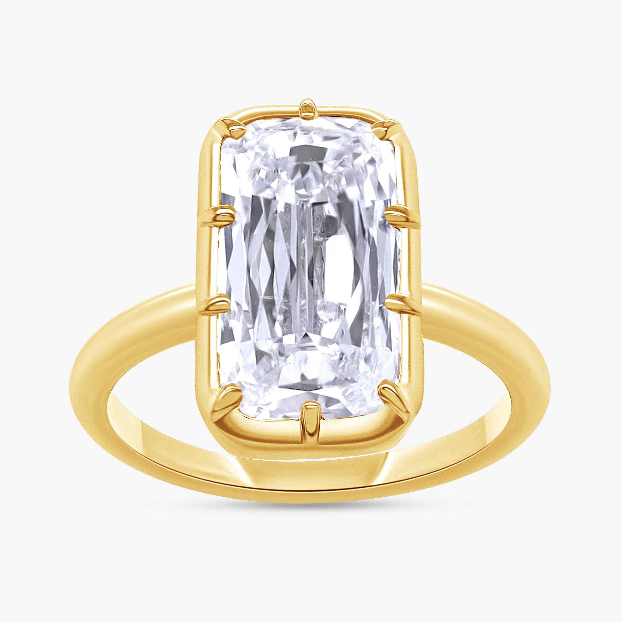 3.00 Carat Cushion Cut Lab Grown Diamond Solitaire Engagement Ring