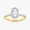 0.45 CTW Lab Grown Diamond Oval & Marquise Cluster Ring