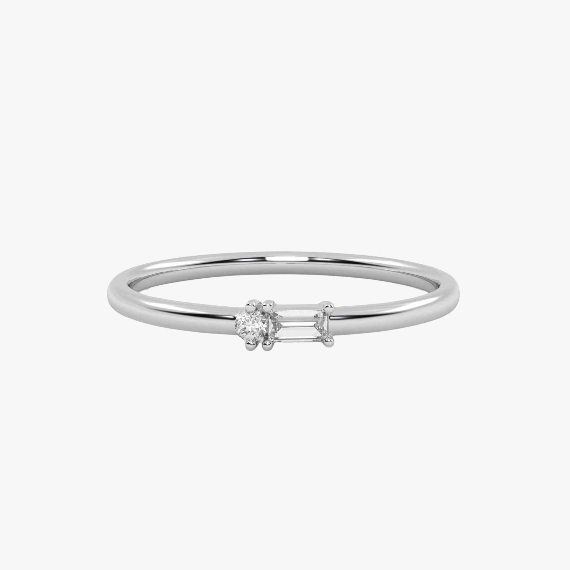 Morse Code Diamond  Ring – Letter “A" (0.07ct Lab Grown Diamond)