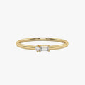 Morse Code Diamond  Ring – Letter “A" (0.07ct Lab Grown Diamond)