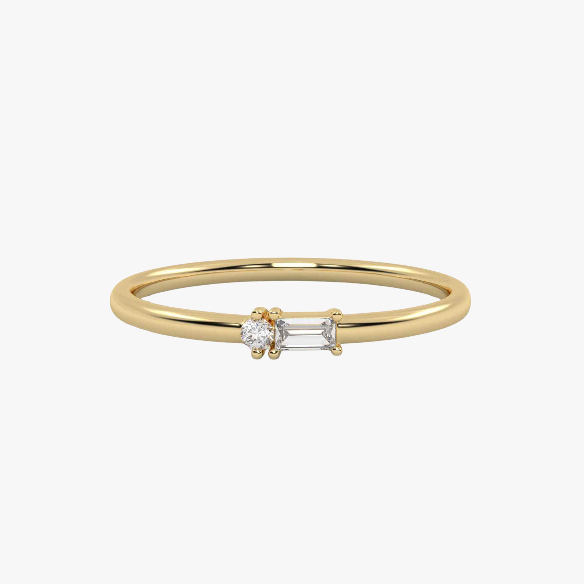 Morse Code Diamond  Ring – Letter “A" (0.07ct Lab Grown Diamond)