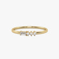 Morse Code Diamond  Ring – Letter “B" (0.10ct Lab Grown Diamond)