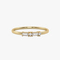 Morse Code Diamond  Ring – Letter “C" (0.15ct Lab Grown Diamond)