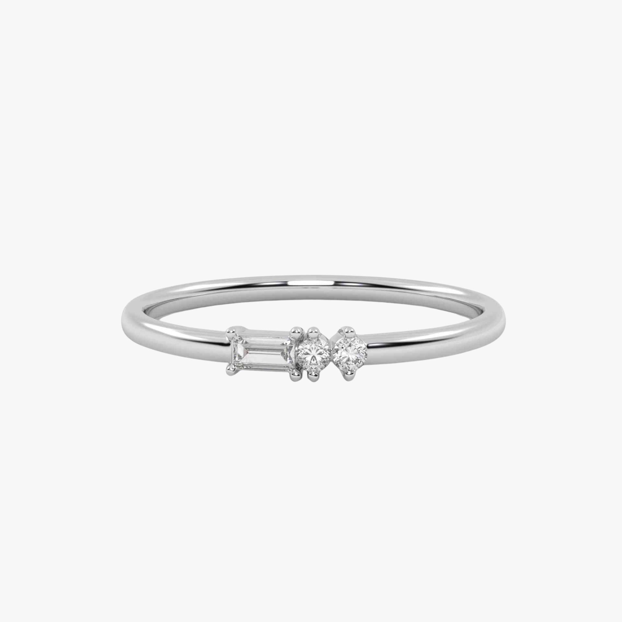 Morse Code Diamond  Ring – Letter “D" (0.10ct Lab Grown Diamond)