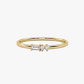 Morse Code Diamond  Ring – Letter “D" (0.10ct Lab Grown Diamond)