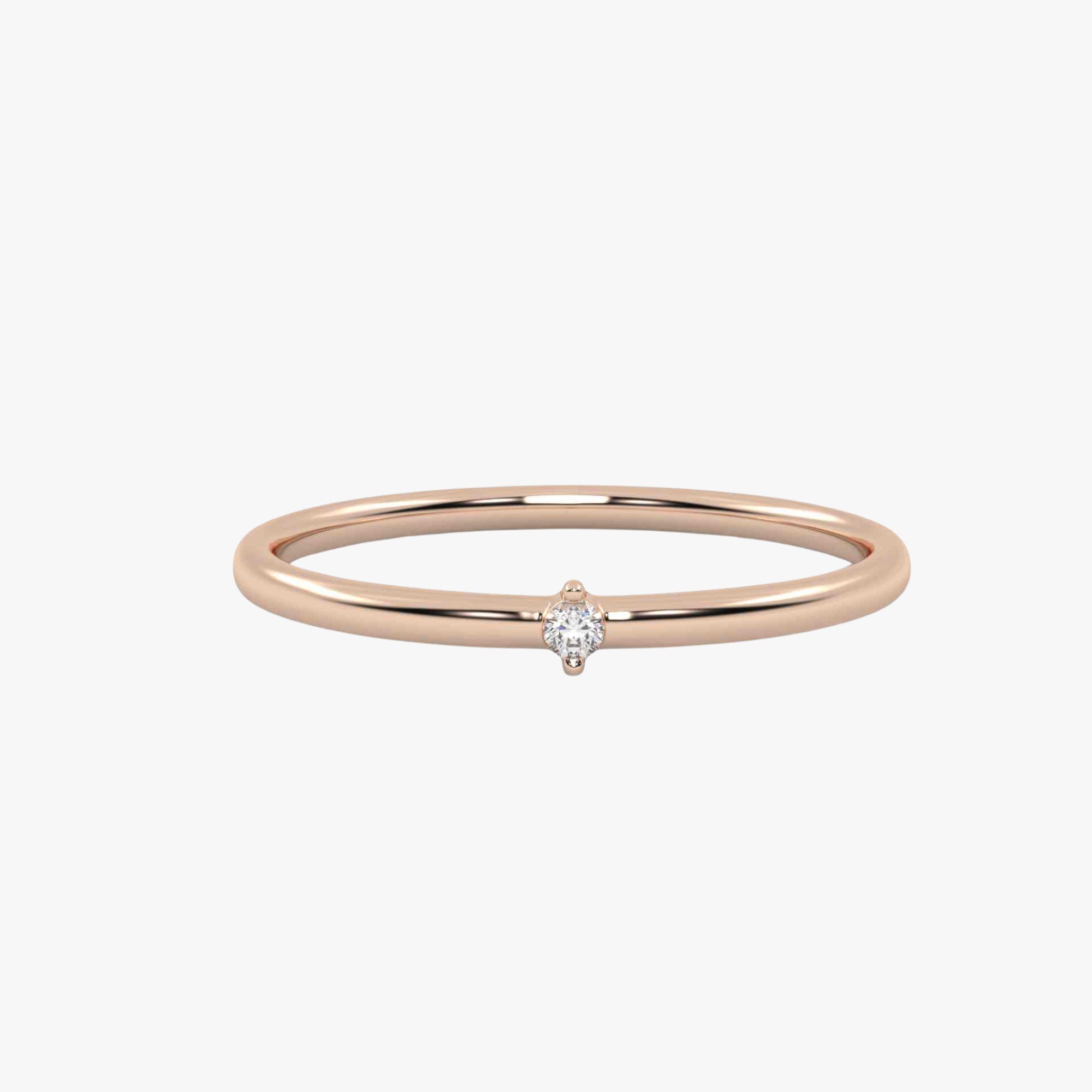Morse Code Diamond  Ring – Letter “E" (0.02ct Lab Grown Diamond)