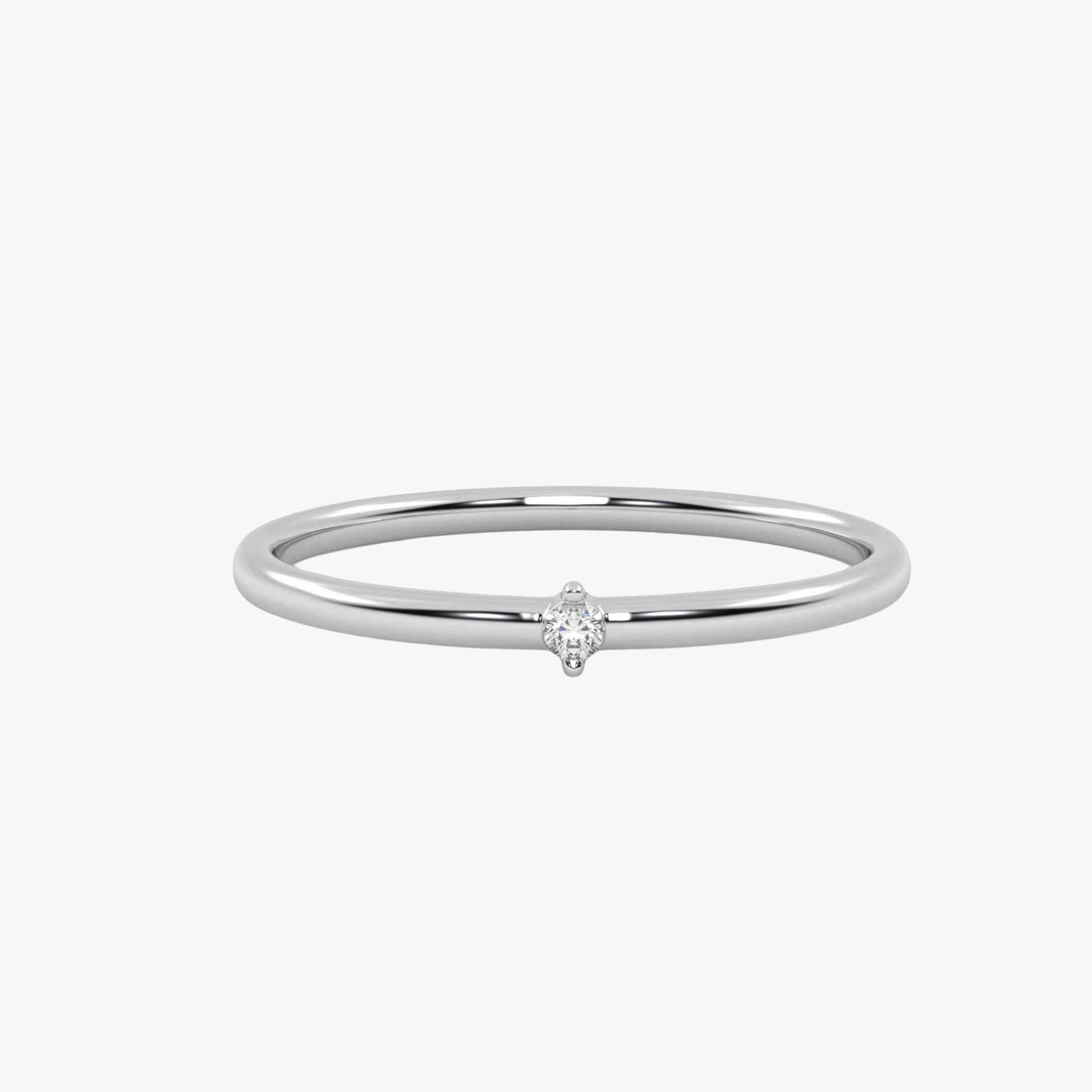Morse Code Diamond  Ring – Letter “E" (0.02ct Lab Grown Diamond)