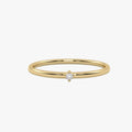 Morse Code Diamond  Ring – Letter “E" (0.02ct Lab Grown Diamond)