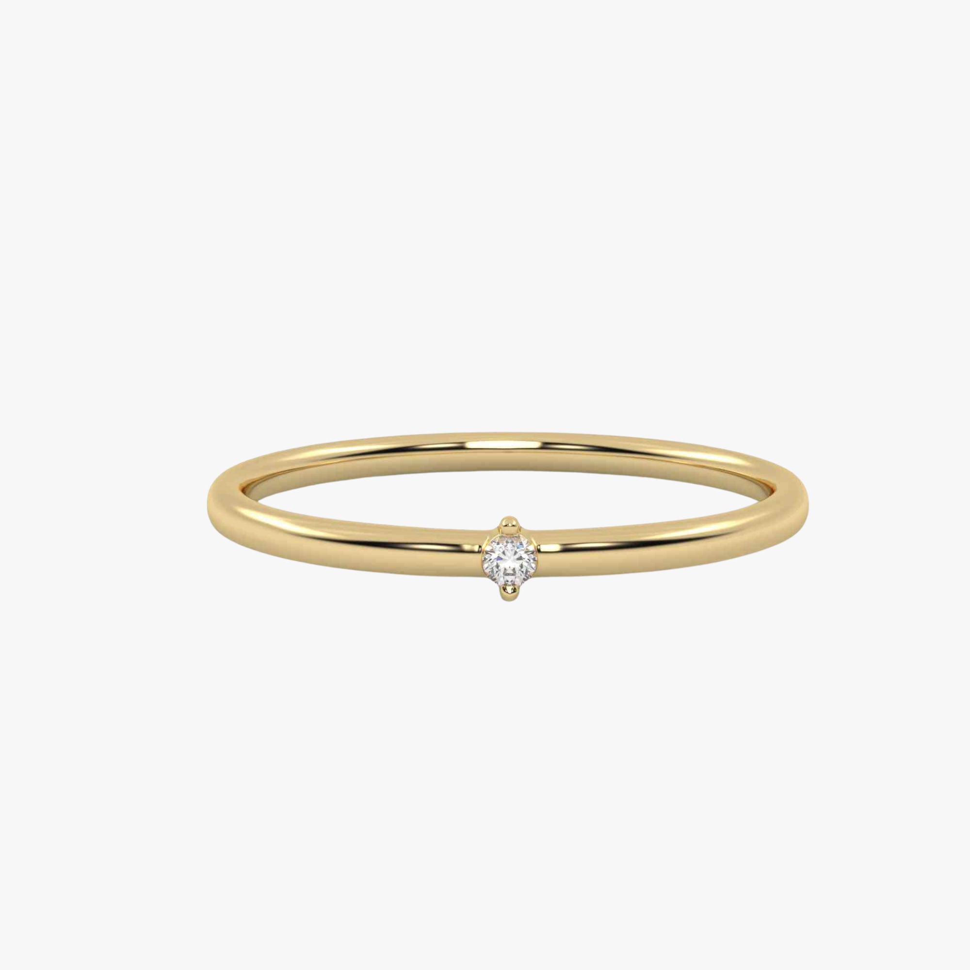 Morse Code Diamond  Ring – Letter “E" (0.02ct Lab Grown Diamond)