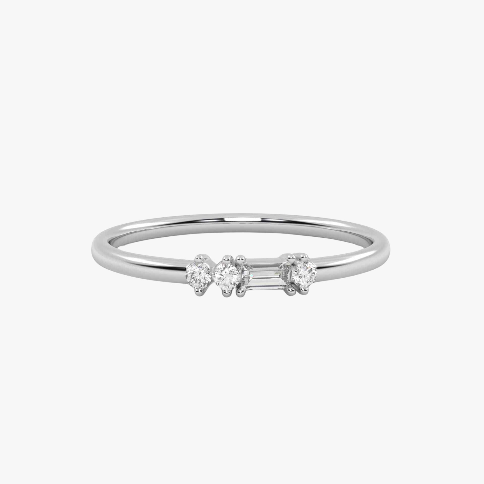 Morse Code Diamond  Ring – Letter “F" (0.12ct Lab Grown Diamond)