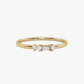Morse Code Diamond  Ring – Letter “F" (0.12ct Lab Grown Diamond)