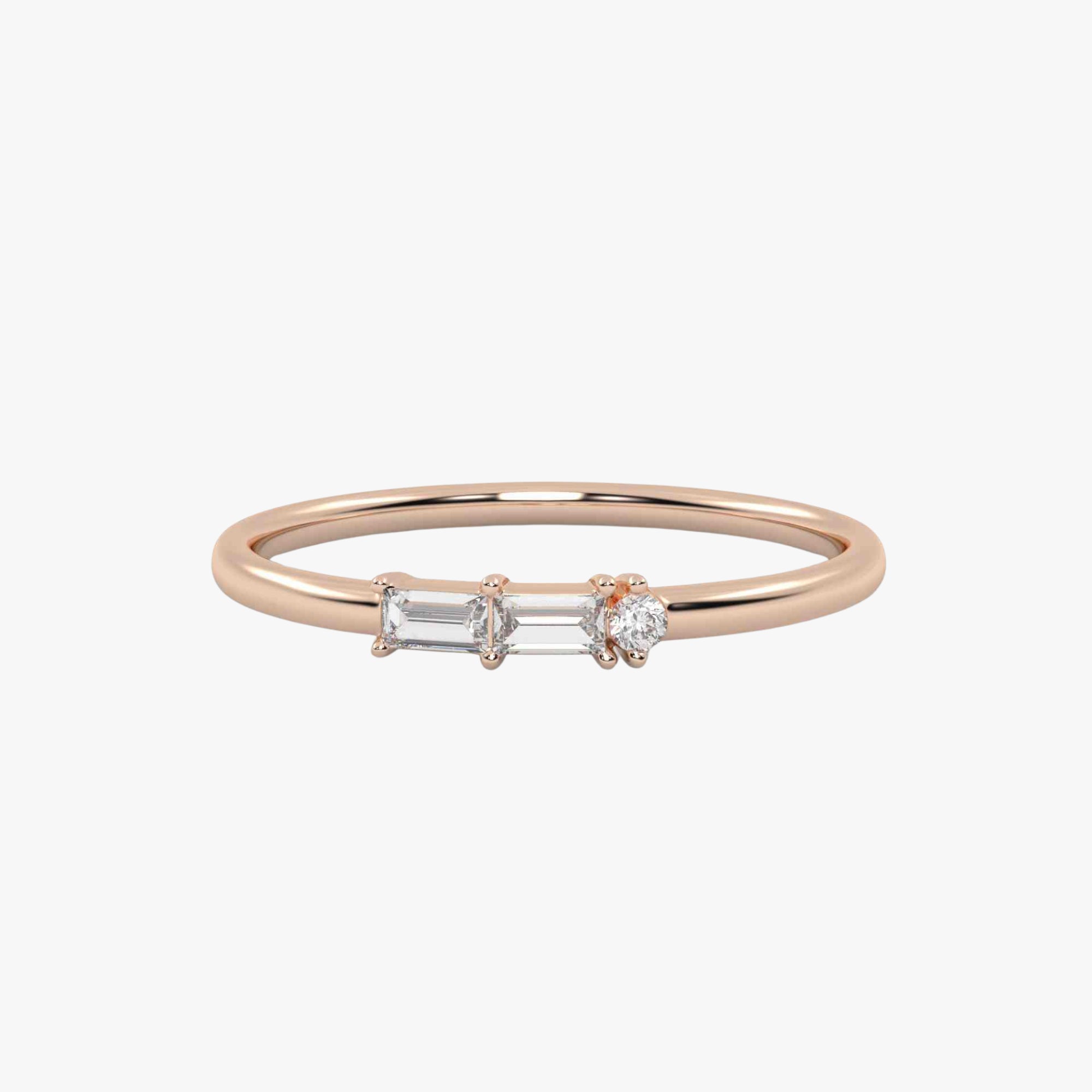 Morse Code Diamond  Ring – Letter “G" (0.12ct Lab Grown Diamond)