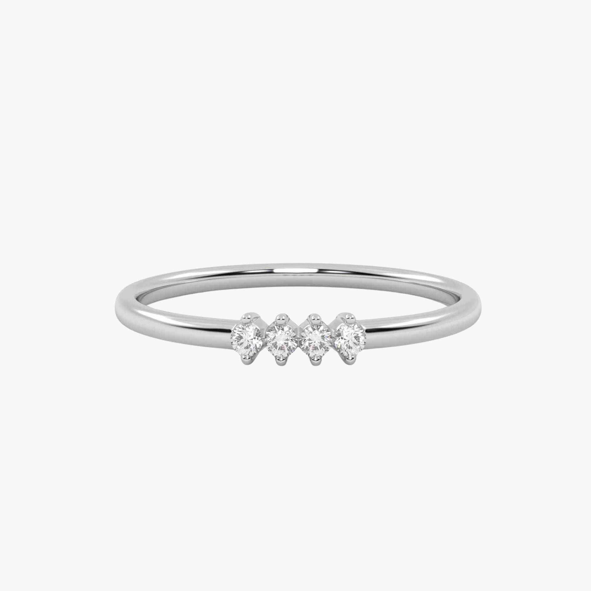 Morse Code Diamond  Ring – Letter “H" (0.07ct Lab Grown Diamond)
