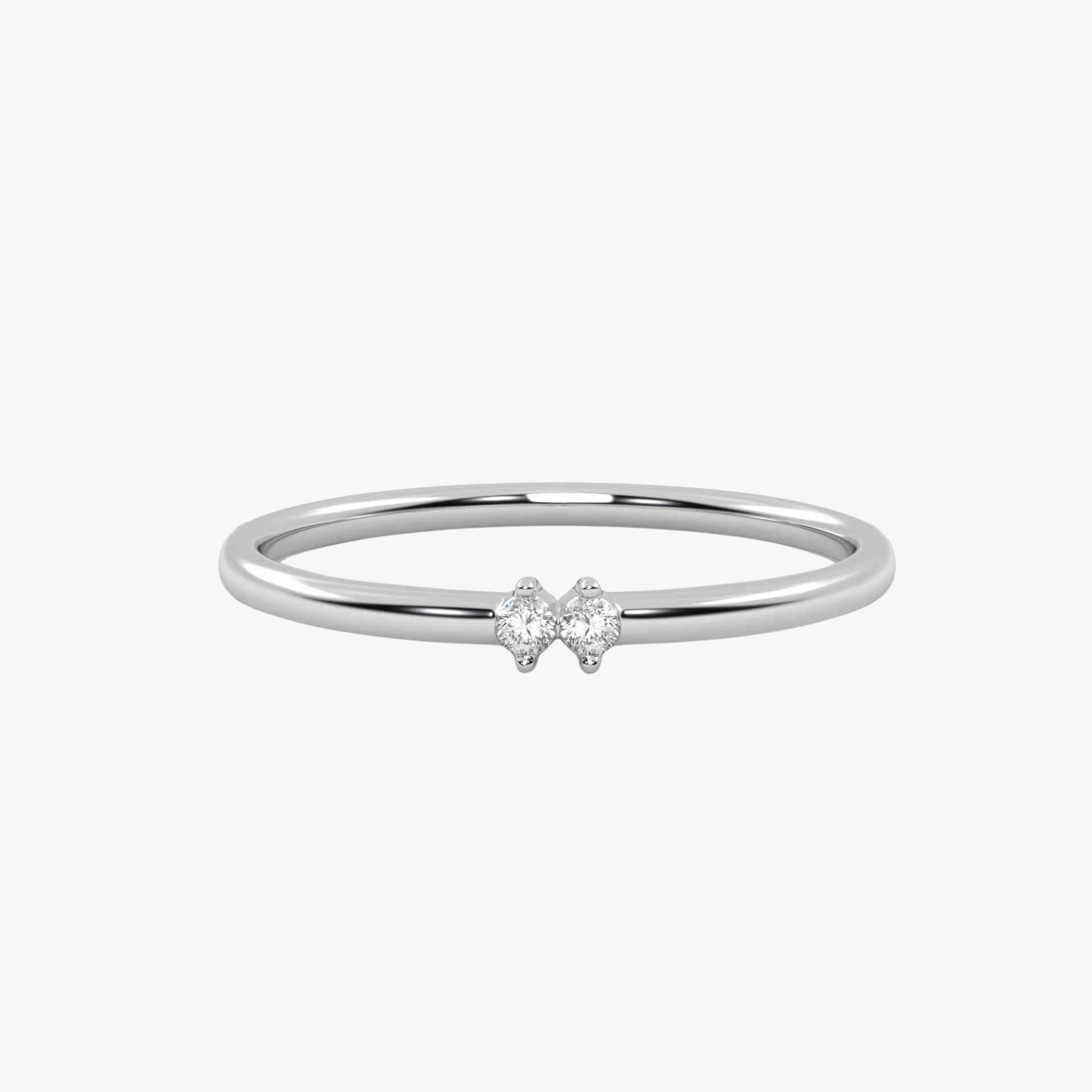 Morse Code Diamond  Ring – Letter “I" (0.04ct Lab Grown Diamond)