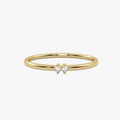 Morse Code Diamond  Ring – Letter “I" (0.04ct Lab Grown Diamond)