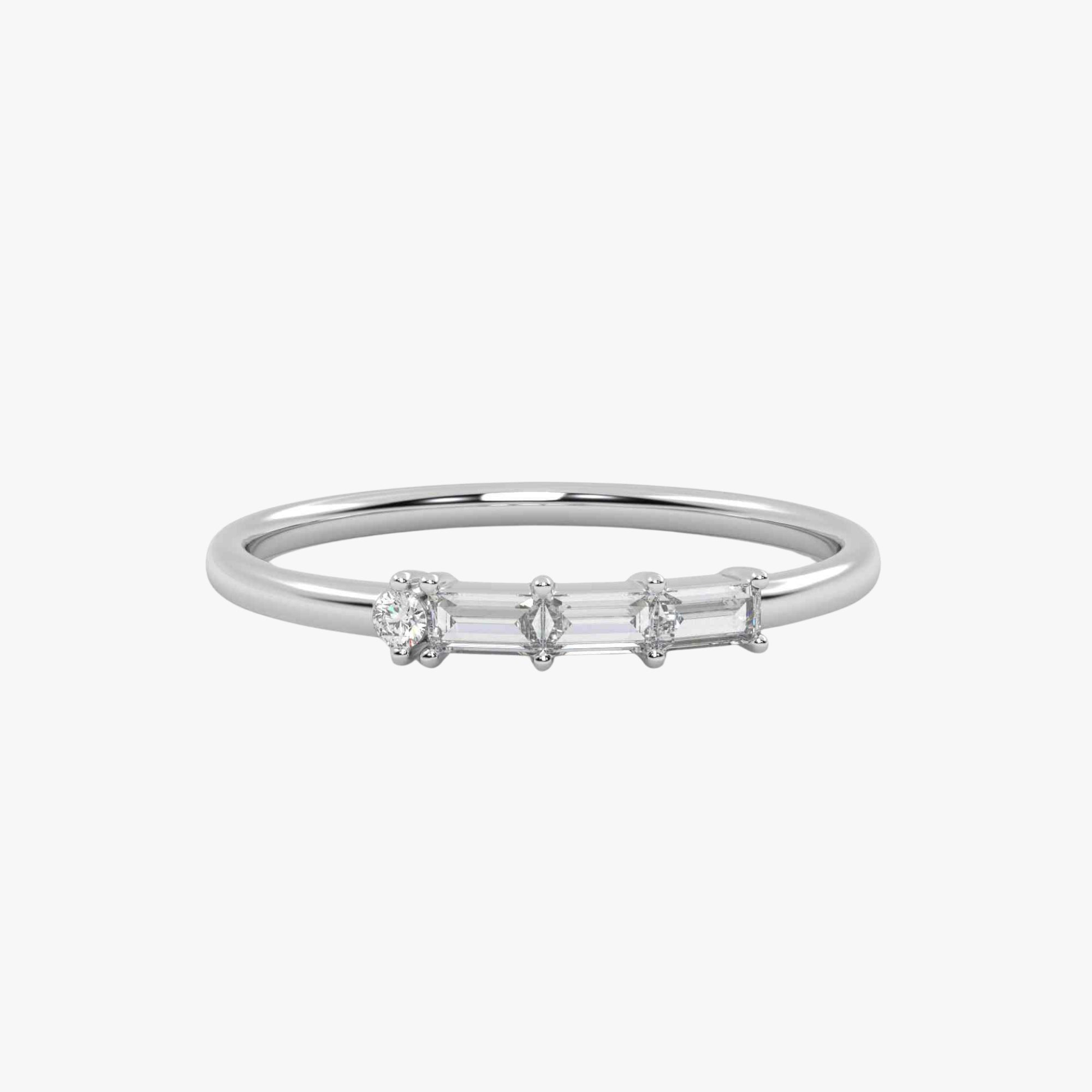 Morse Code Diamond  Ring – Letter “J" (0.17ct Lab Grown Diamond)