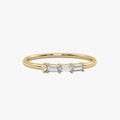 Morse Code Diamond  Ring – Letter “J" (0.17ct Lab Grown Diamond)
