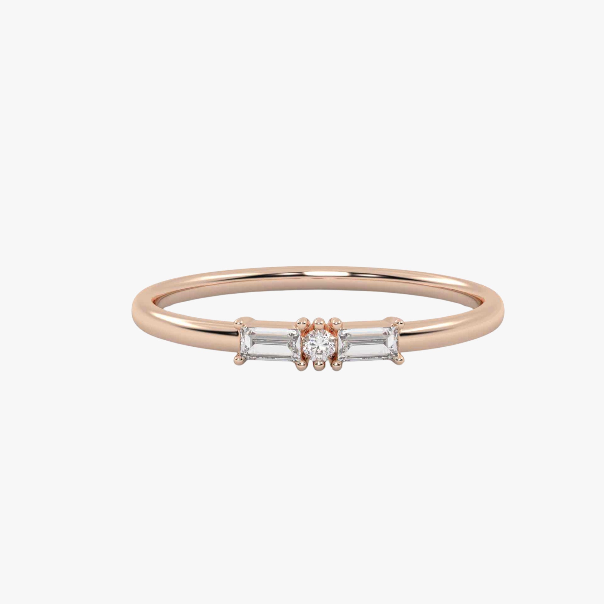 Morse Code Diamond  Ring – Letter “K" (0.12ct Lab Grown Diamond)