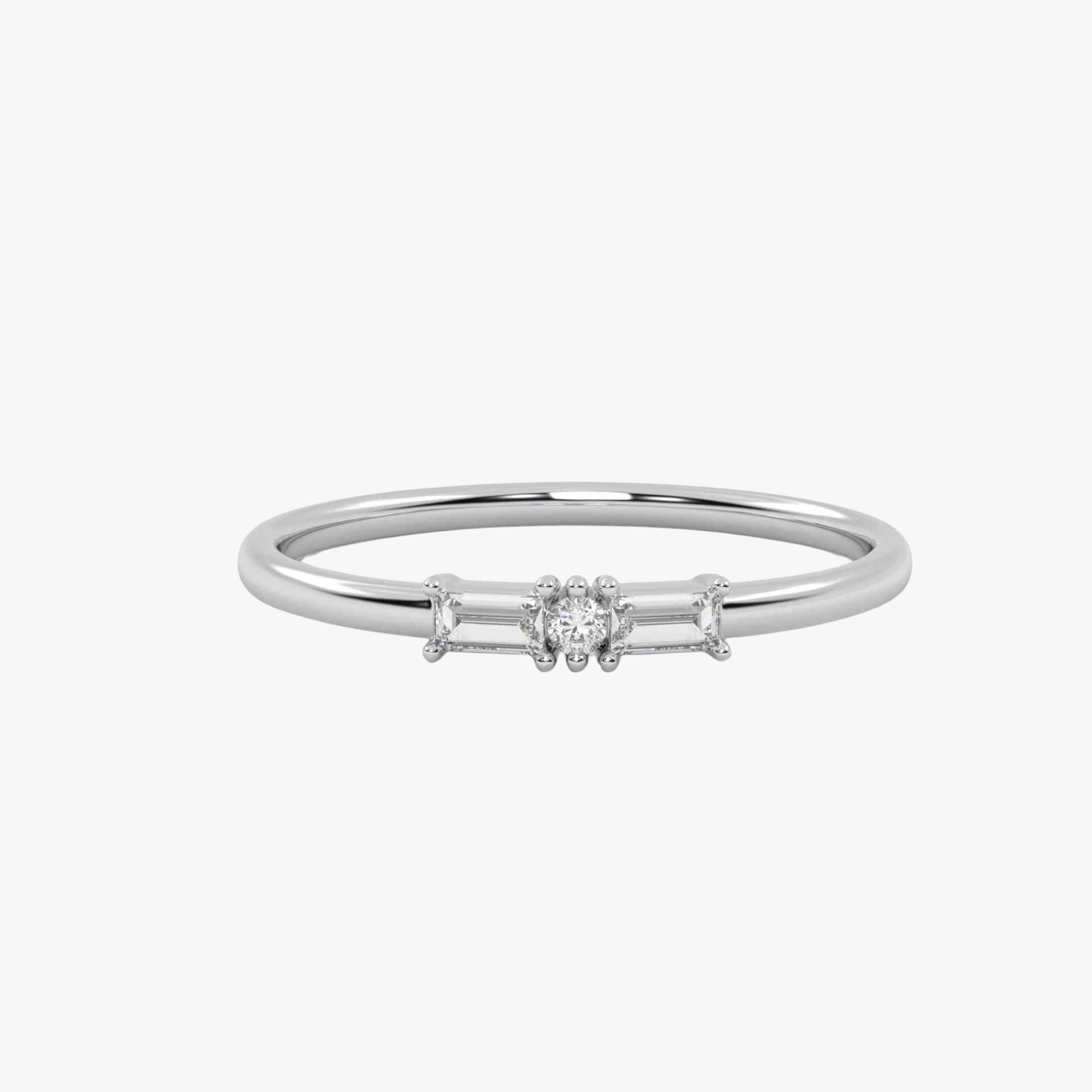 Morse Code Diamond  Ring – Letter “K" (0.12ct Lab Grown Diamond)