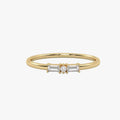 Morse Code Diamond  Ring – Letter “K" (0.12ct Lab Grown Diamond)