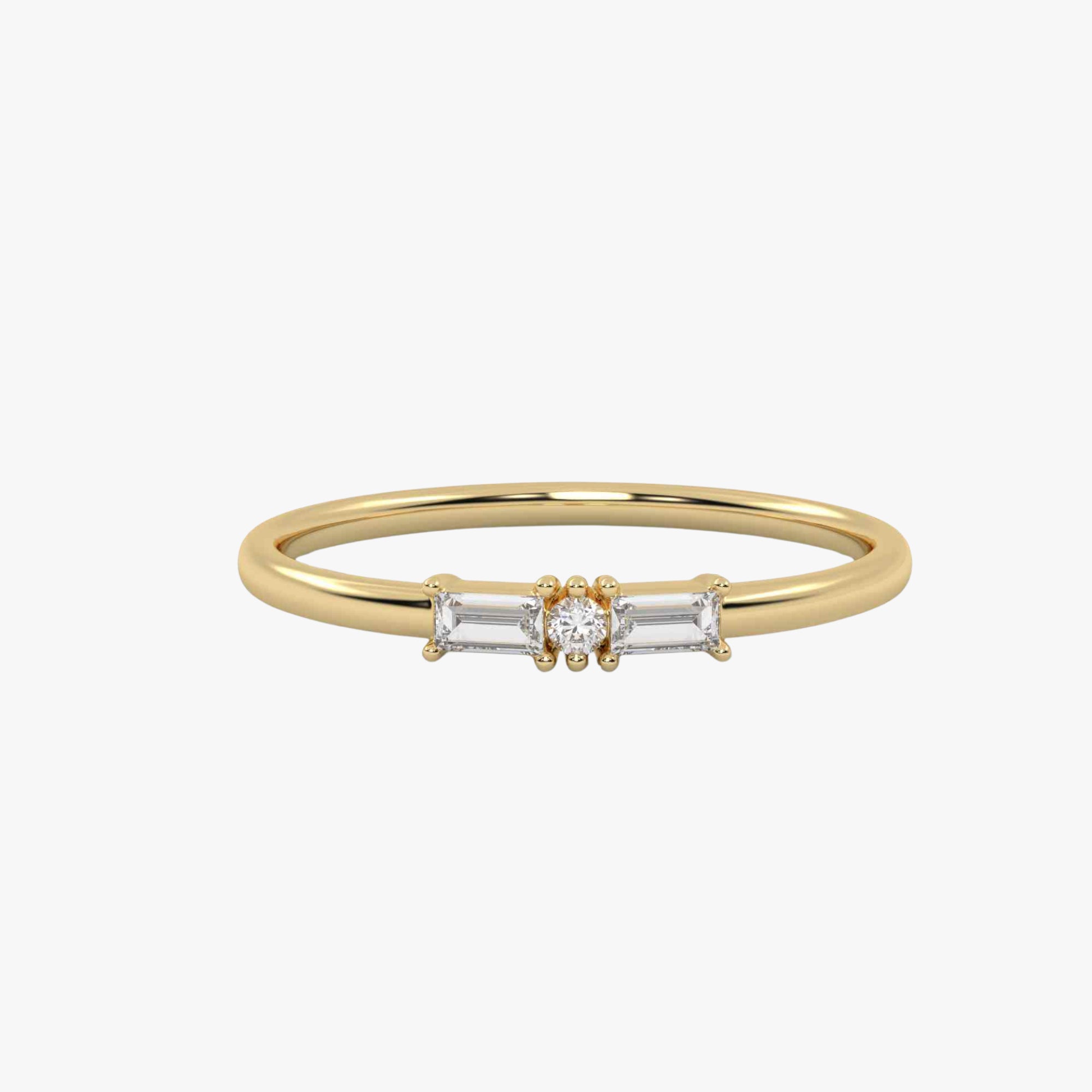 Morse Code Diamond  Ring – Letter “K" (0.12ct Lab Grown Diamond)