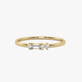 Morse Code Diamond  Ring – Letter “L” (0.10ct Lab Grown Diamond)