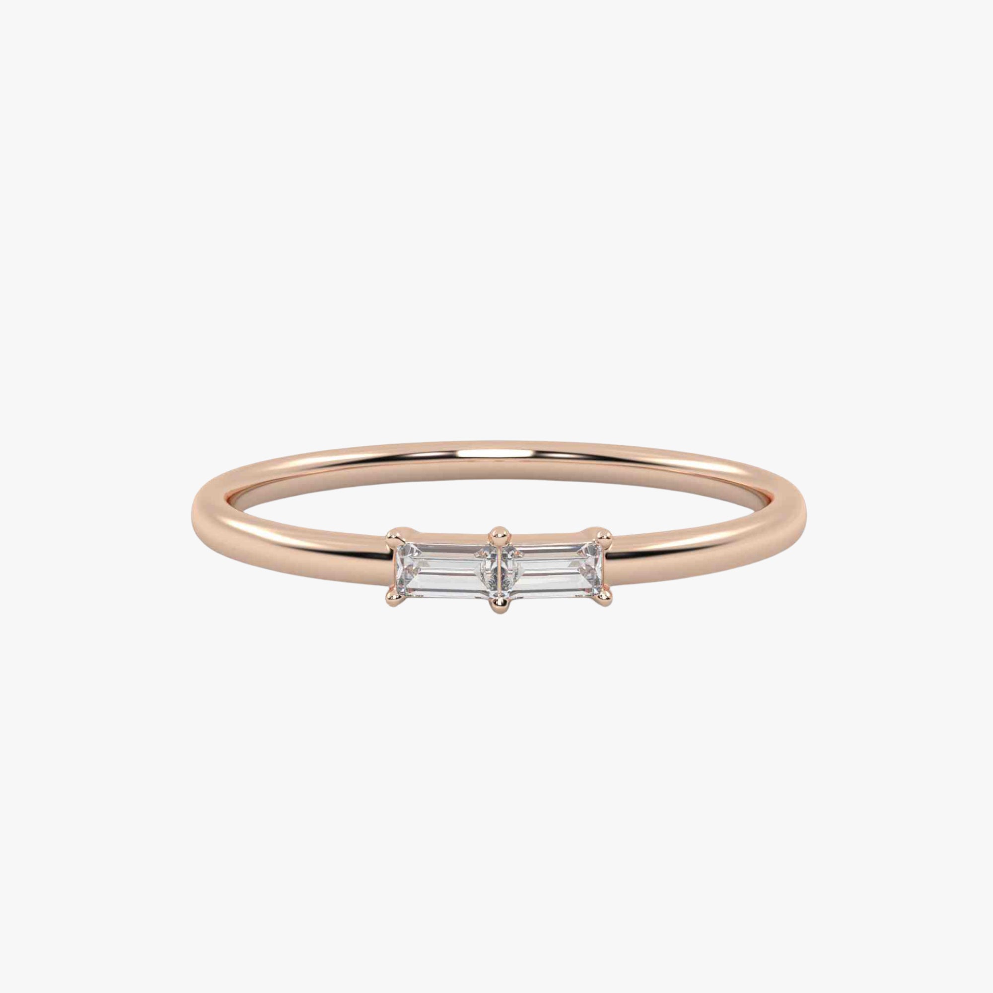 Morse Code Diamond  Ring – Letter “M” (0.10ct Lab Grown Diamond)