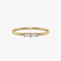 Morse Code Diamond  Ring – Letter “M” (0.10ct Lab Grown Diamond)