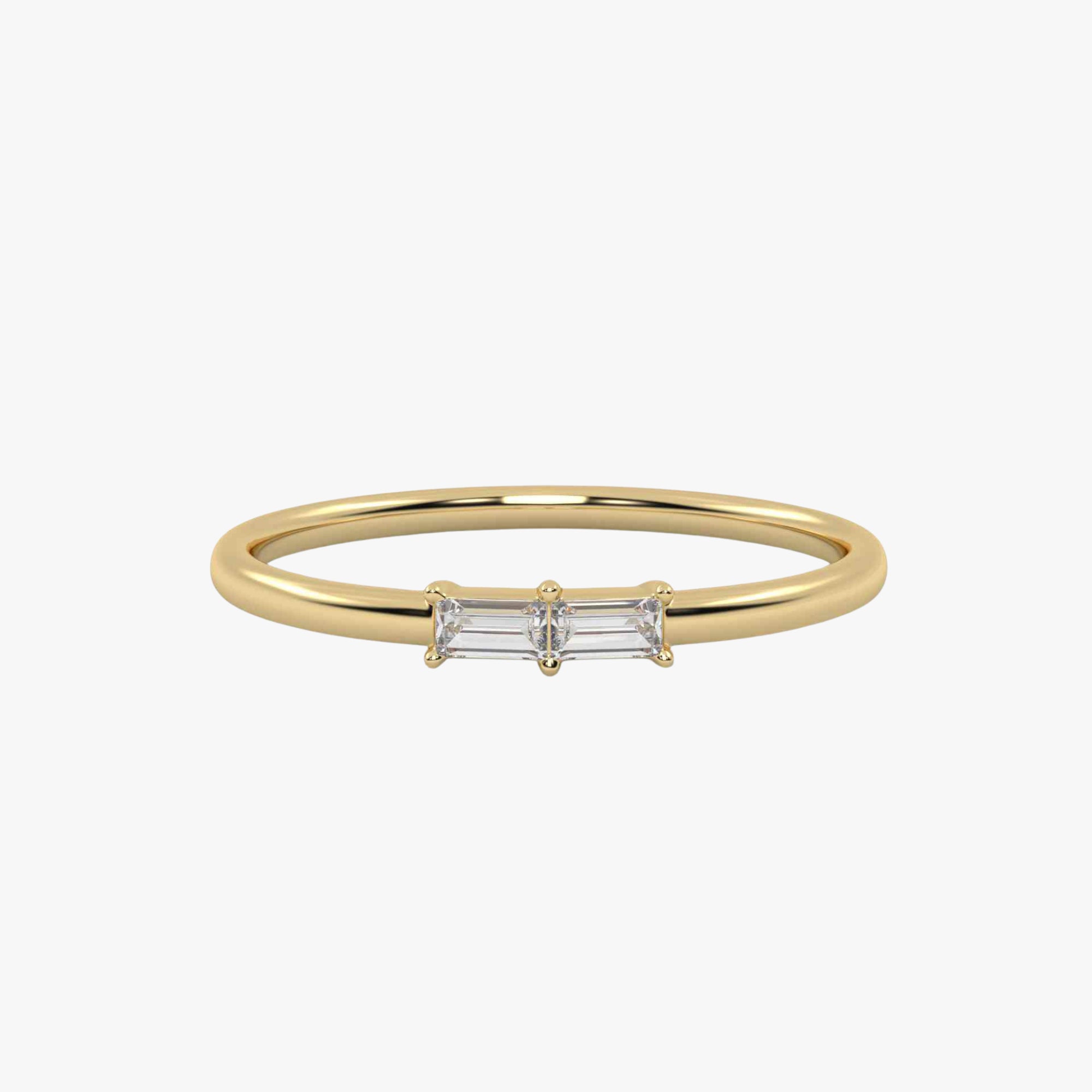 Morse Code Diamond  Ring – Letter “M” (0.10ct Lab Grown Diamond)