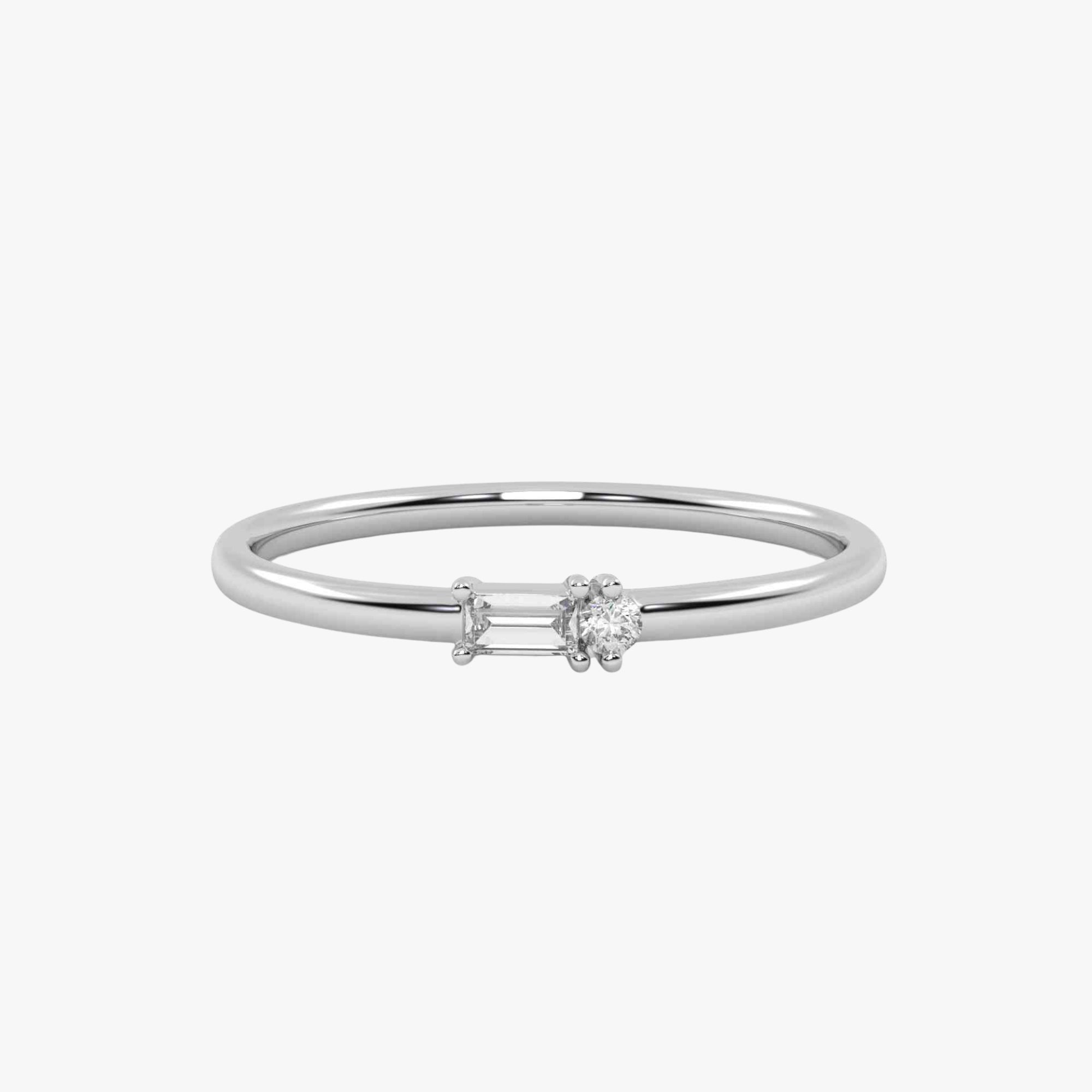 0.10 Carat Lab Grown Diamond Two Stone Morse Code Alphabet Letter "N"