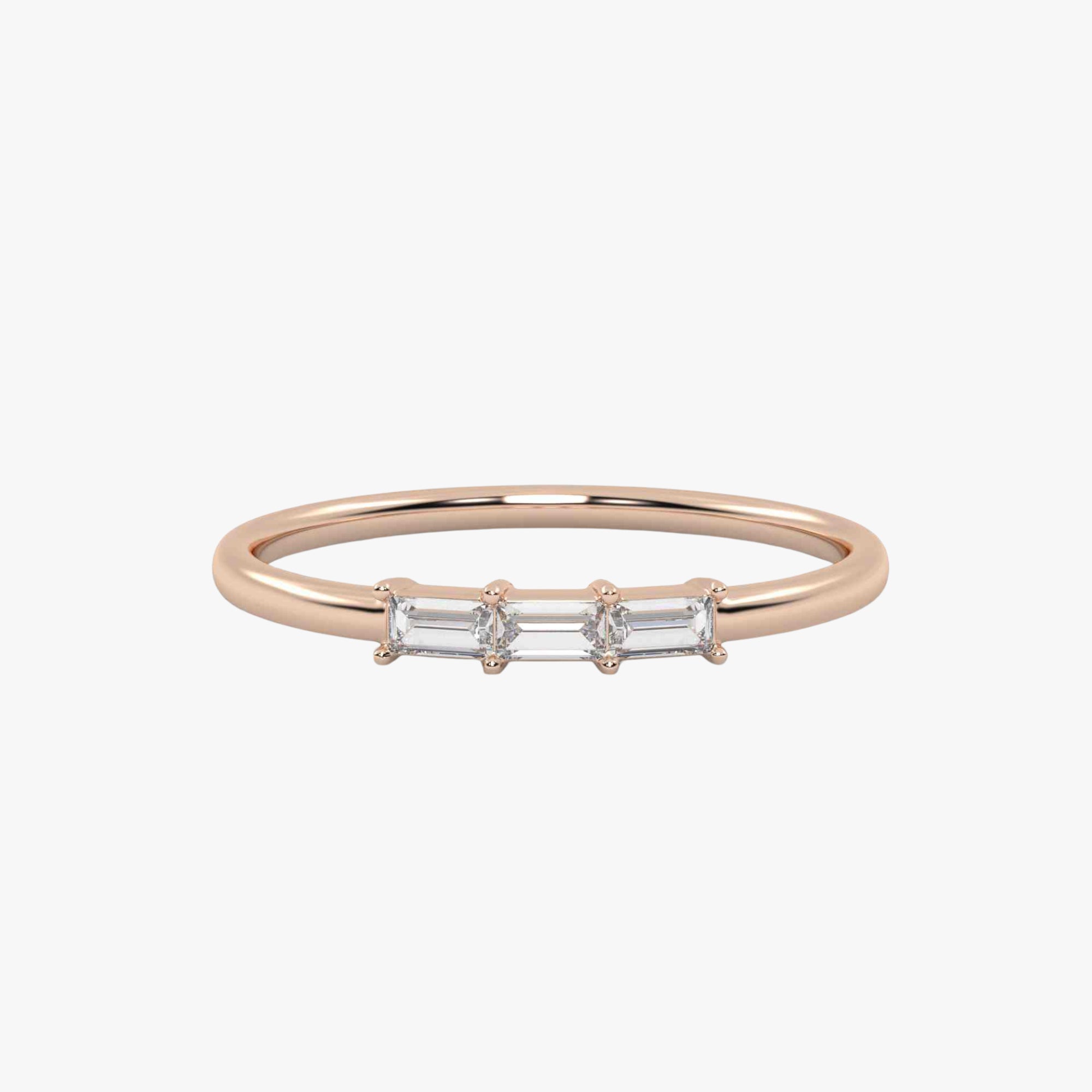 Morse Code Diamond  Ring – Letter “O” (0.15ct Lab Grown Diamond)