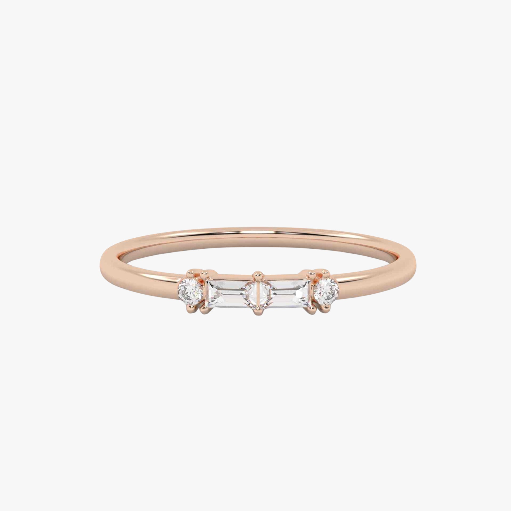 Morse Code Diamond  Ring – Letter “P” (0.15ct Lab Grown Diamond)