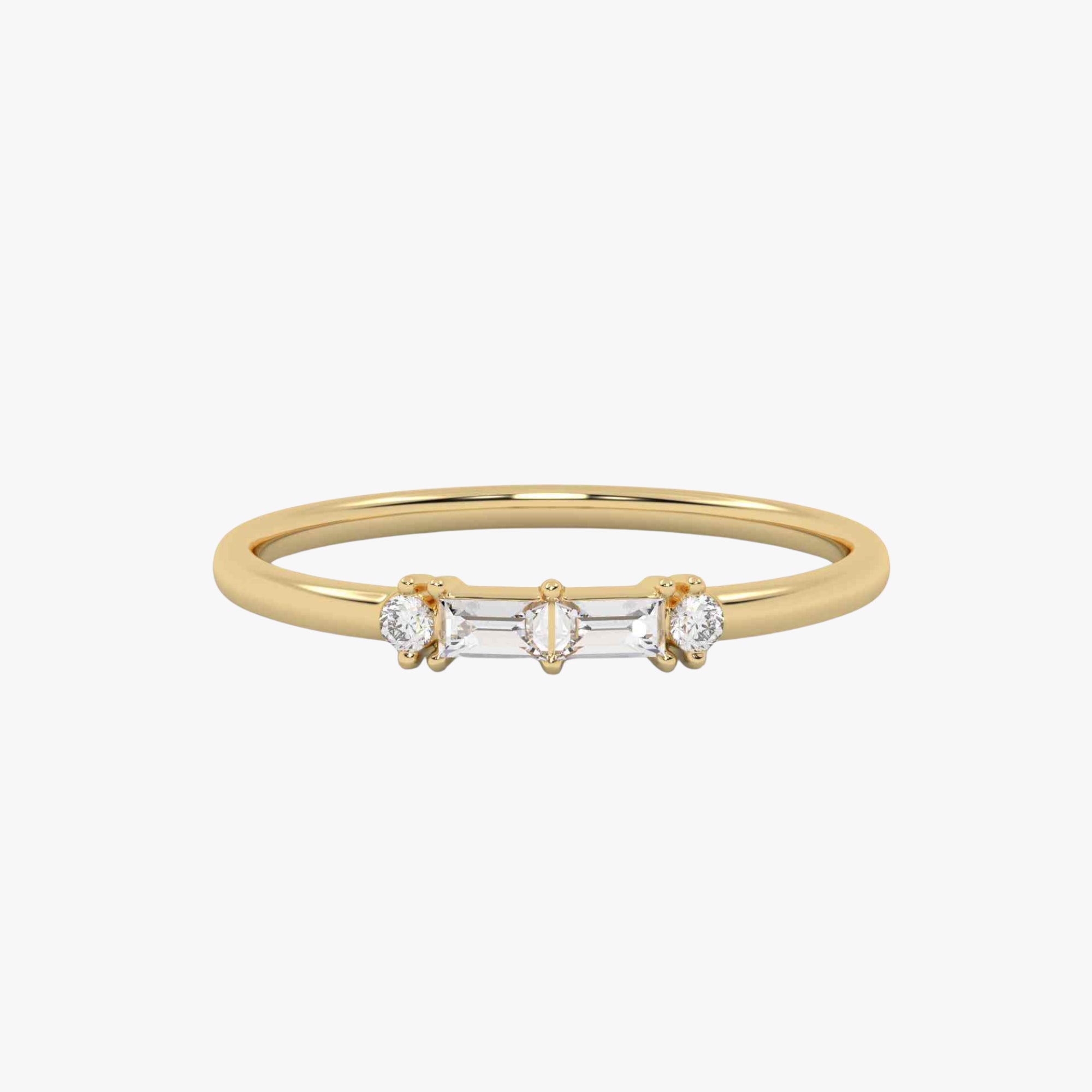Morse Code Diamond  Ring – Letter “P” (0.15ct Lab Grown Diamond)