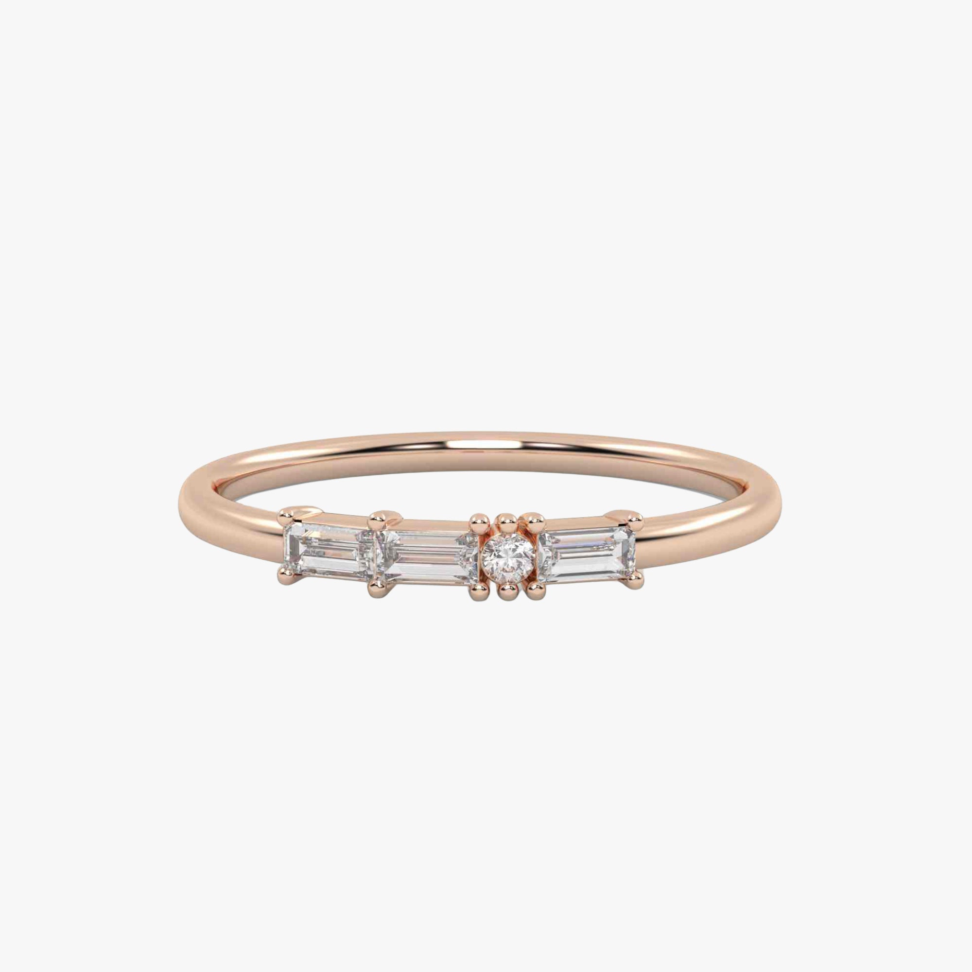 Morse Code Diamond  Ring – Letter “Q” (0.17ct Lab Grown Diamond)