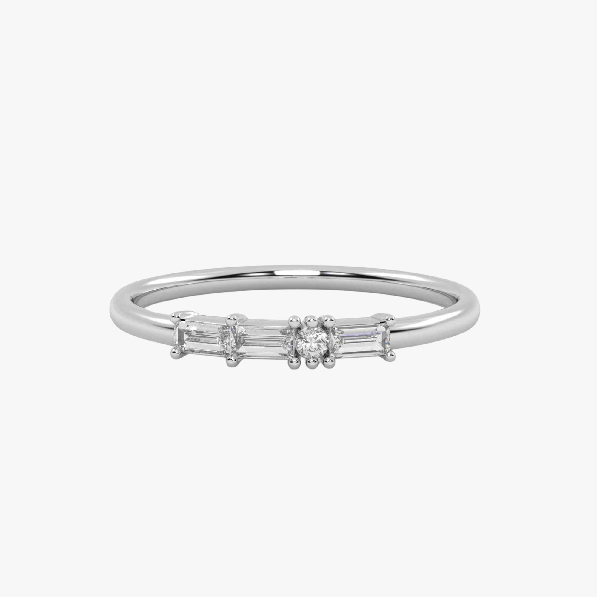 Morse Code Diamond  Ring – Letter “Q” (0.17ct Lab Grown Diamond)
