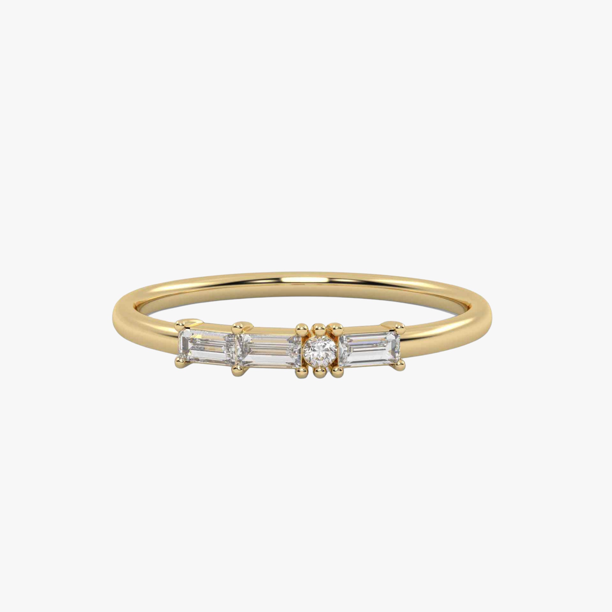 Morse Code Diamond  Ring – Letter “Q” (0.17ct Lab Grown Diamond)