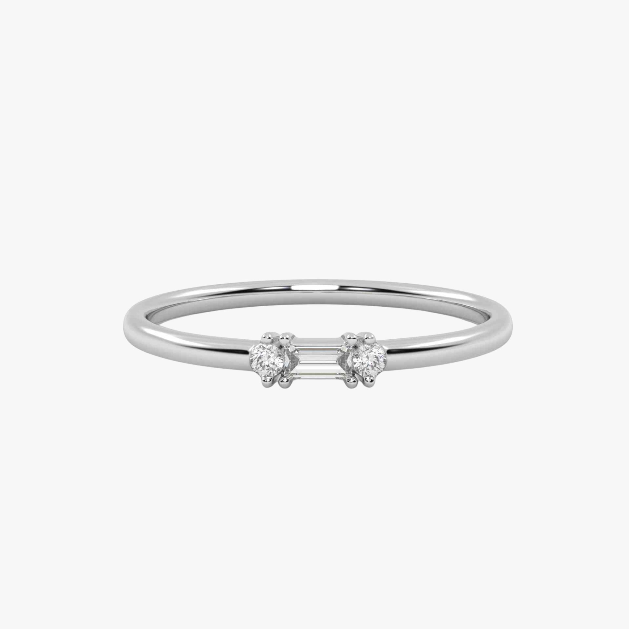 Morse Code Diamond  Ring – Letter “R” (0.10ct Lab Grown Diamond)