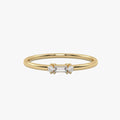 Morse Code Diamond  Ring – Letter “R” (0.10ct Lab Grown Diamond)