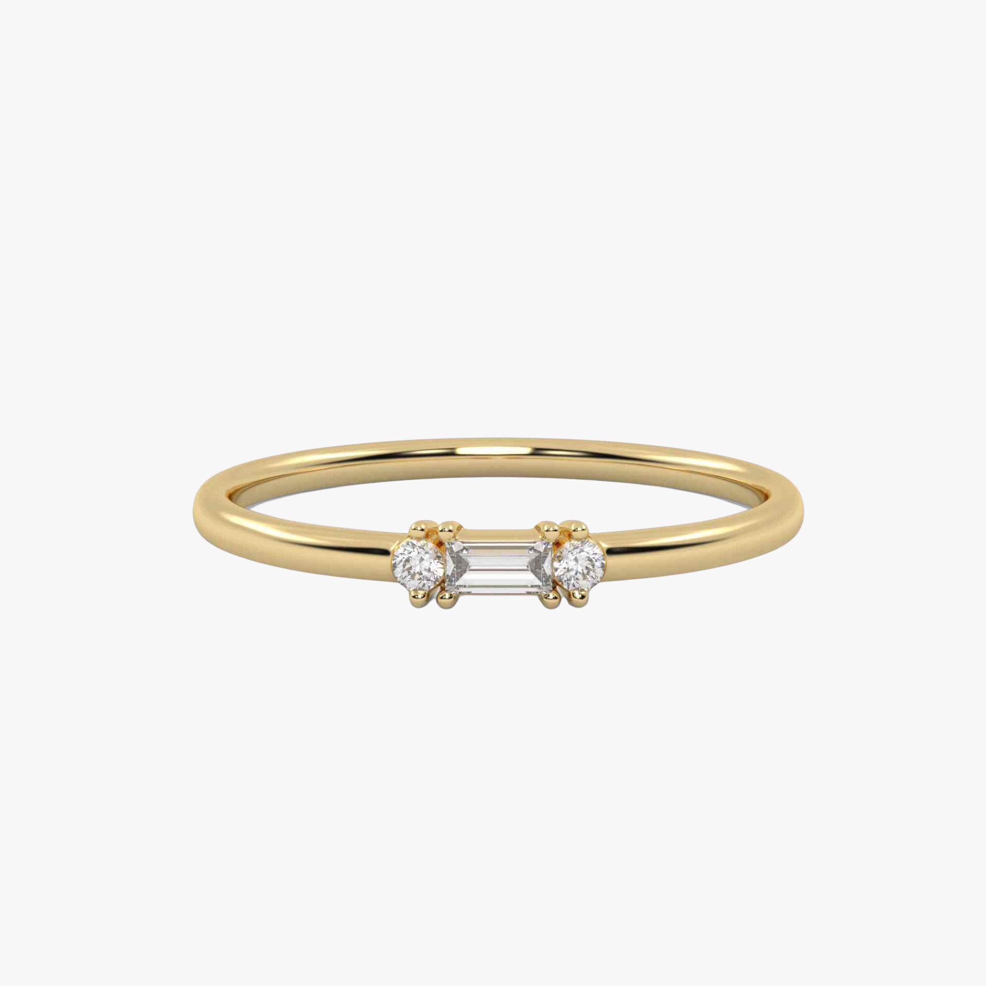 Morse Code Diamond  Ring – Letter “R” (0.10ct Lab Grown Diamond)